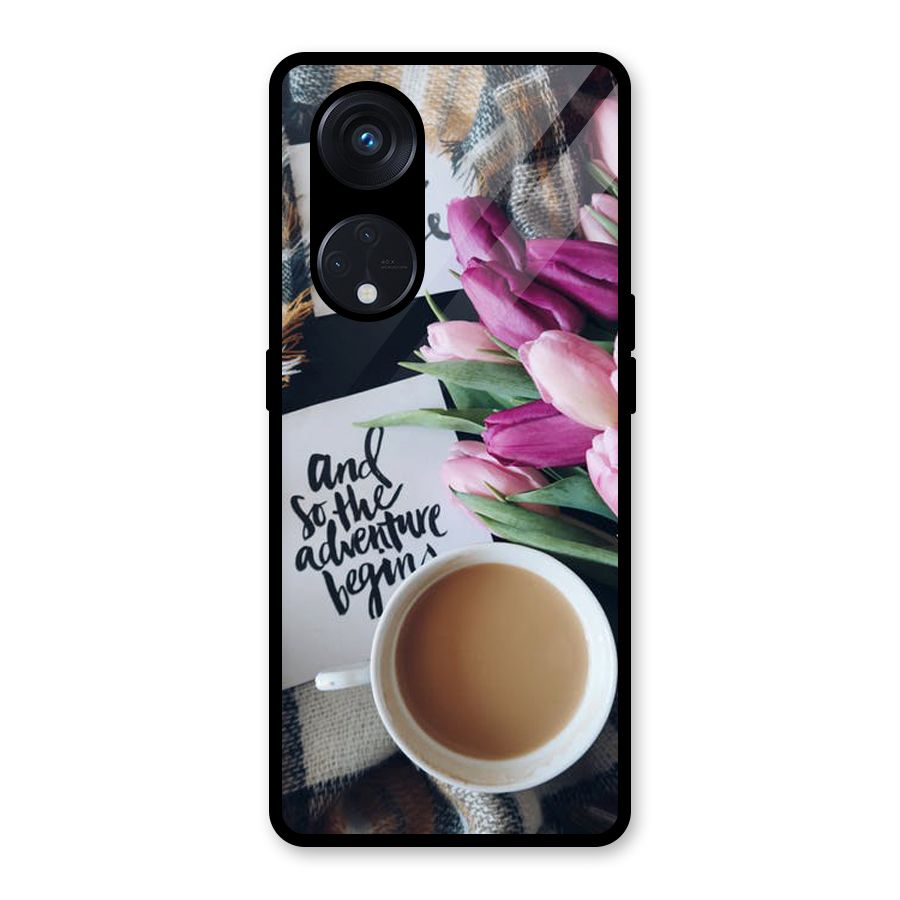 Floral Adventure Glass Back Case for Reno8 T 5G