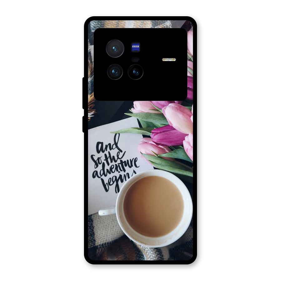 Floral Adventure Glass Back Case for Vivo X80
