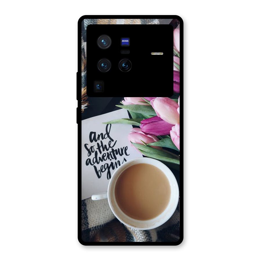 Floral Adventure Glass Back Case for Vivo X80 Pro
