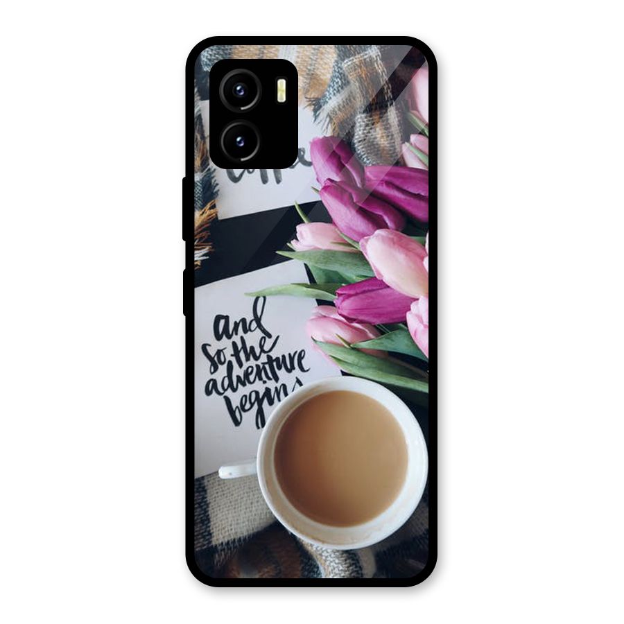 Floral Adventure Glass Back Case for Vivo Y15s