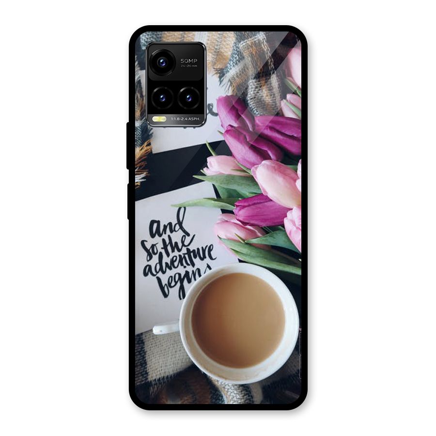 Floral Adventure Glass Back Case for Vivo Y21A