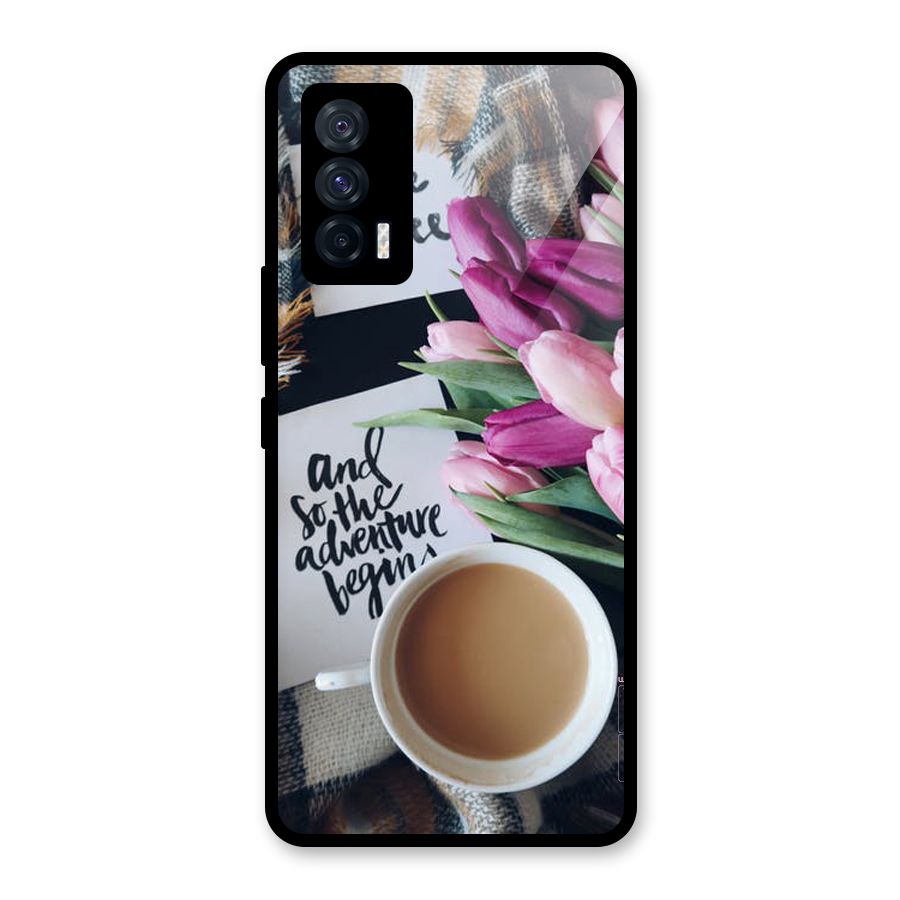 Floral Adventure Glass Back Case for Vivo iQOO 7 5G