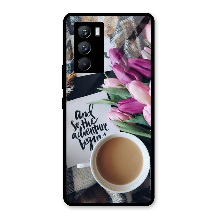 Floral Adventure Glass Back Case for Vivo iQOO 9 SE