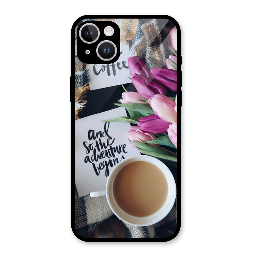 Floral Adventure Glass Back Case for iPhone 14 Plus