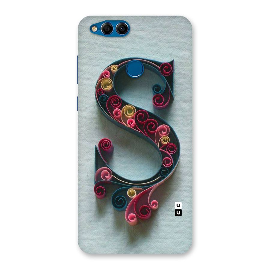 Floral Alphabet Back Case for Honor 7X