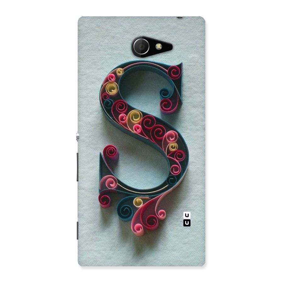 Floral Alphabet Back Case for Sony Xperia M2