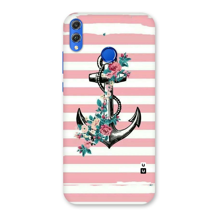 Floral Anchor Back Case for Honor 8X