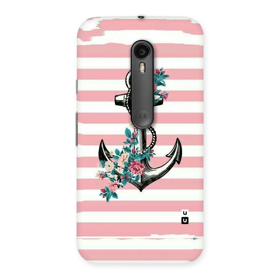 Floral Anchor Back Case for Moto G3