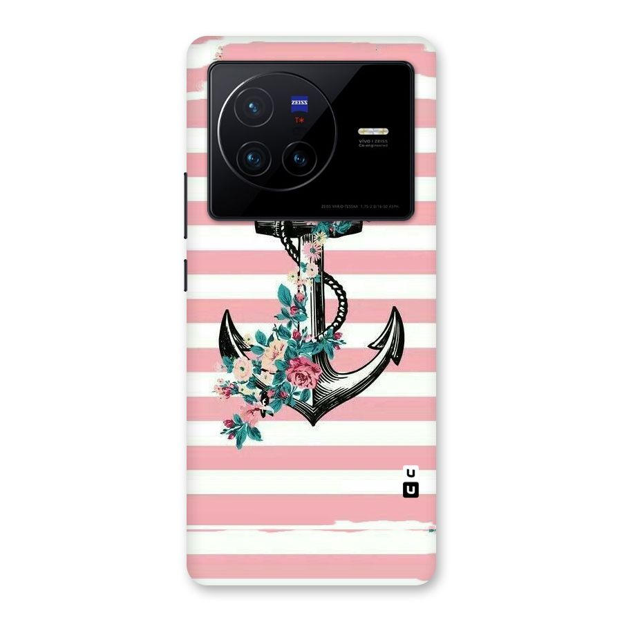 Floral Anchor Back Case for Vivo X80