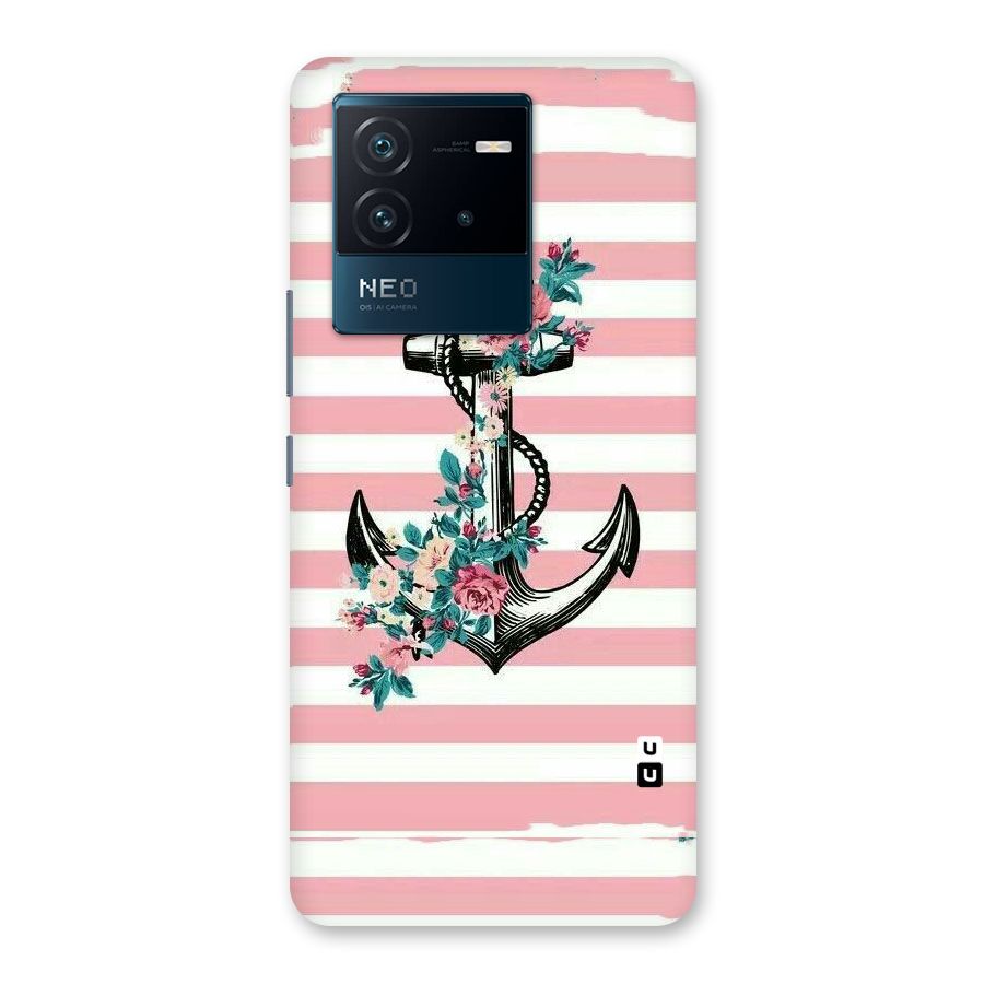 Floral Anchor Back Case for Vivo iQOO Neo 6 5G