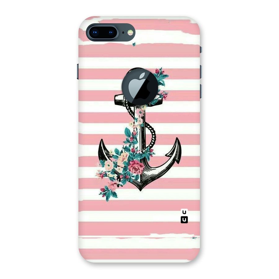 Floral Anchor Back Case for iPhone 7 Plus Logo Cut
