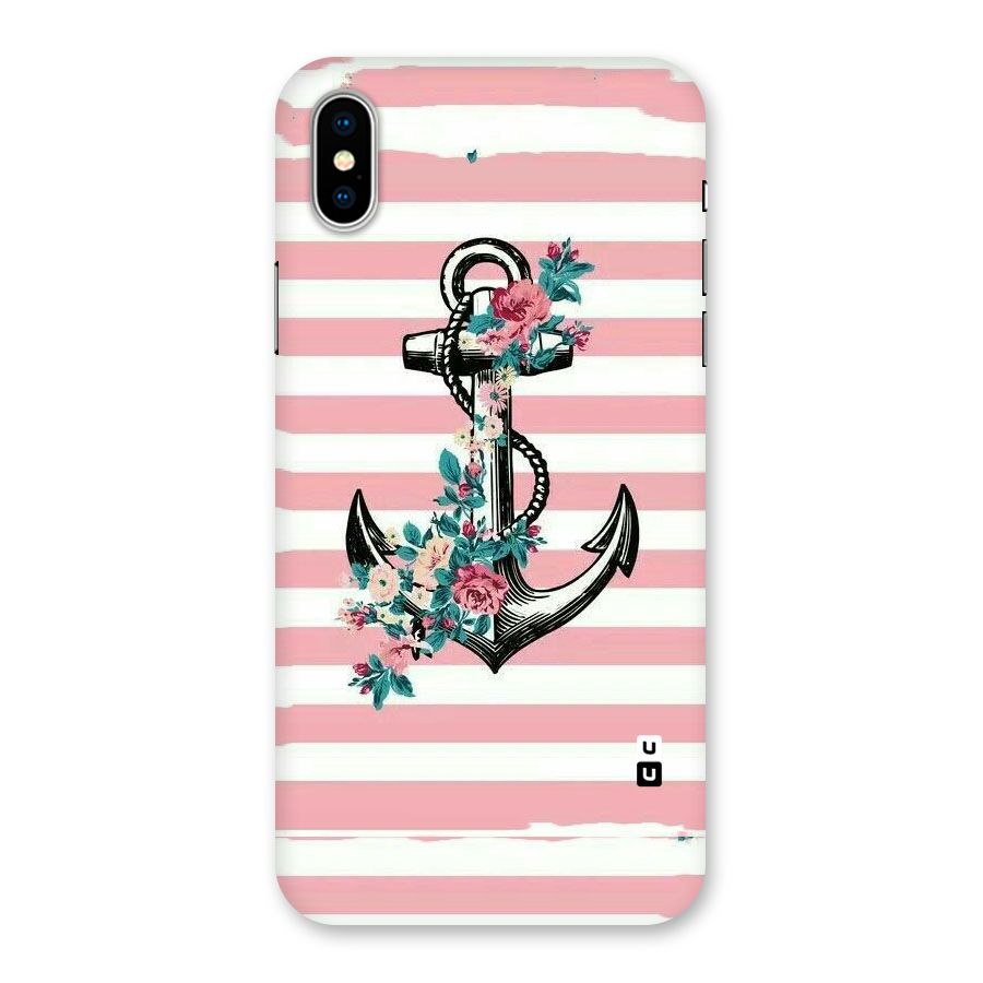 Floral Anchor Back Case for iPhone XS