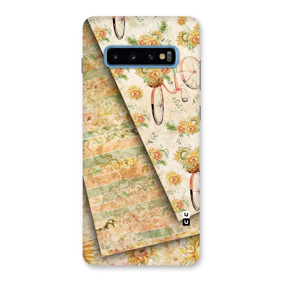 Floral Bicycle Back Case for Galaxy S10 Plus
