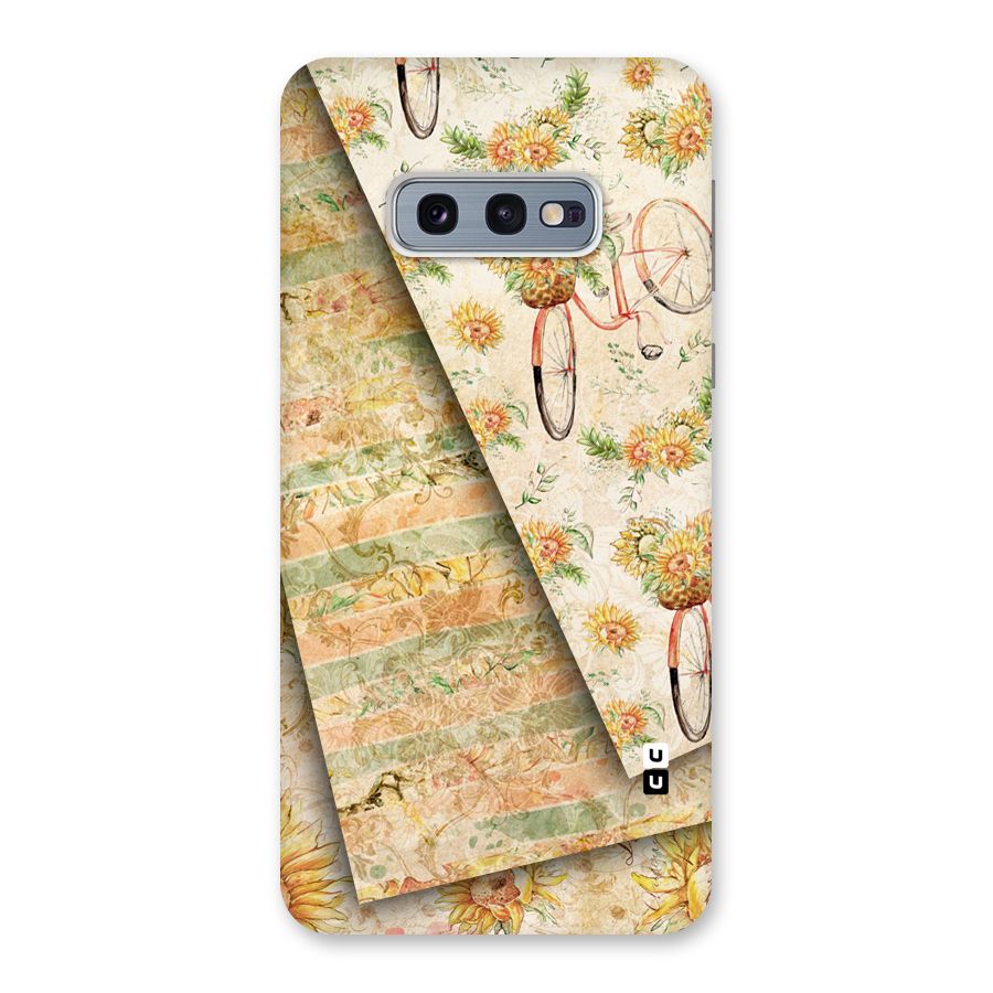 Floral Bicycle Back Case for Galaxy S10e