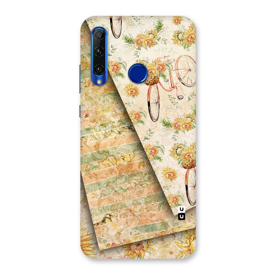 Floral Bicycle Back Case for Honor 20i
