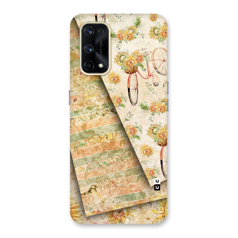 Floral Bicycle Glass Back Case for Realme X7 Pro