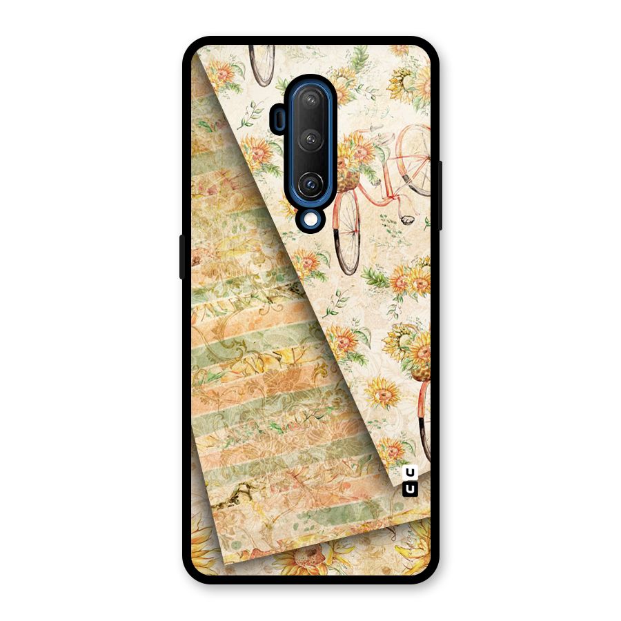 Floral Bicycle Glass Back Case for OnePlus 7T Pro