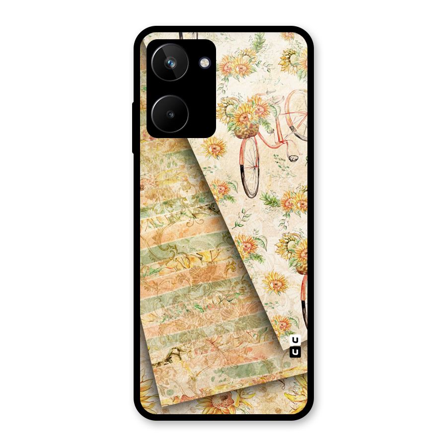 Floral Bicycle Glass Back Case for Realme 10