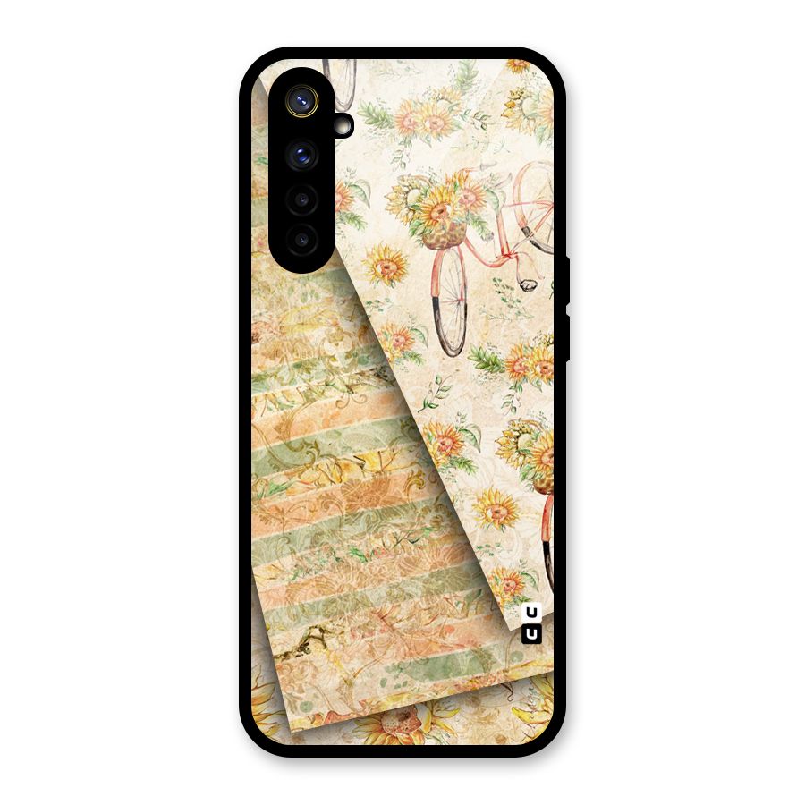 Floral Bicycle Glass Back Case for Realme 6i