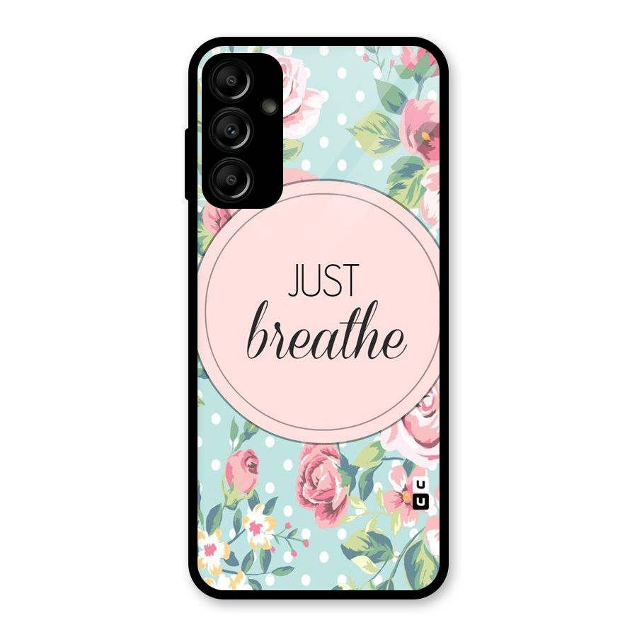 Floral Bloom Glass Back Case for Galaxy A14 5G