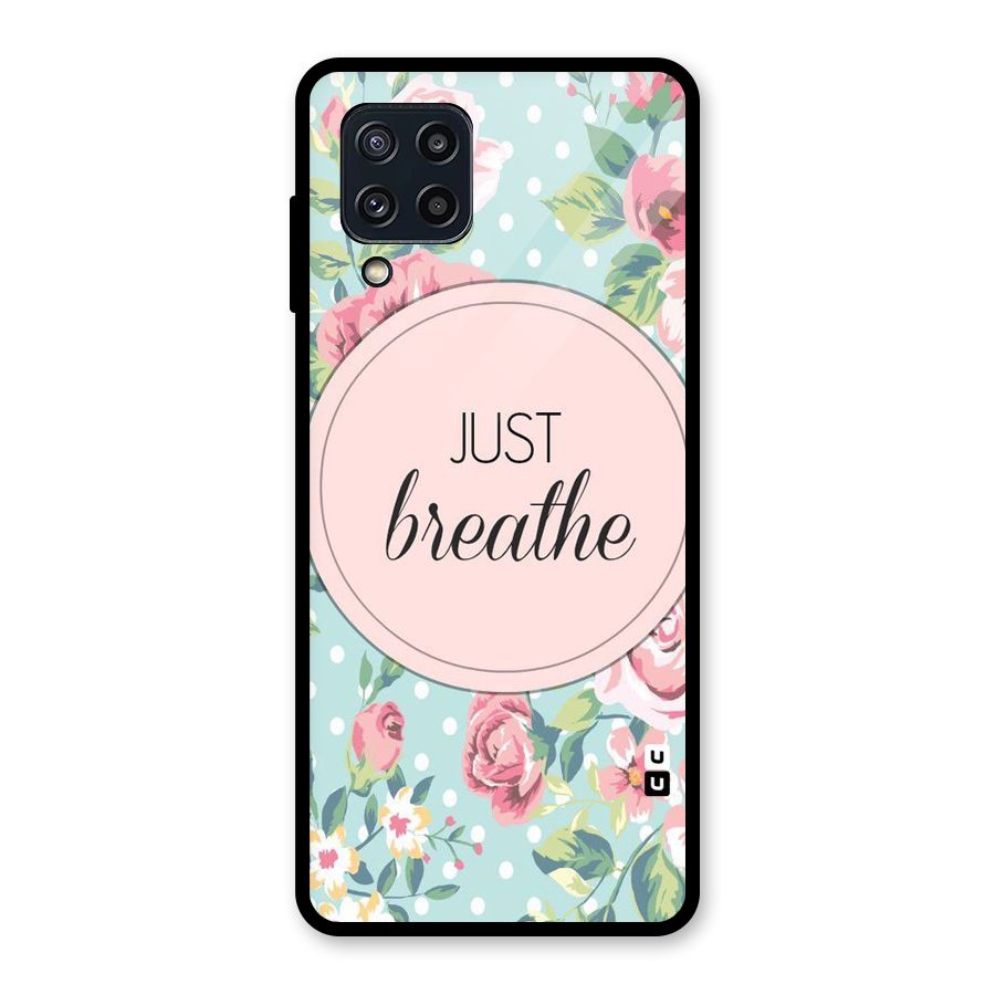 Floral Bloom Glass Back Case for Galaxy M32