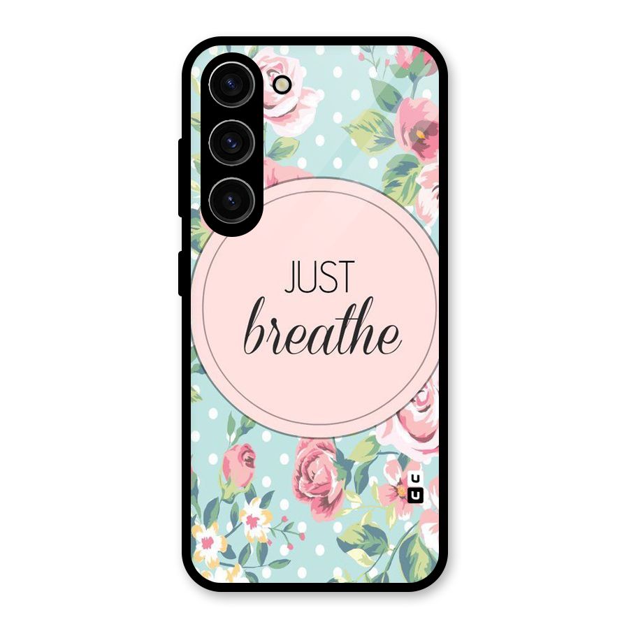Floral Bloom Glass Back Case for Galaxy S23