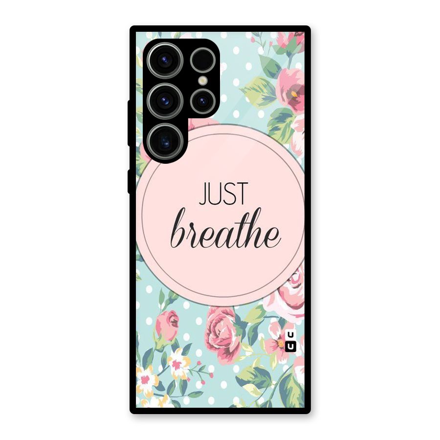 Floral Bloom Glass Back Case for Galaxy S23 Ultra