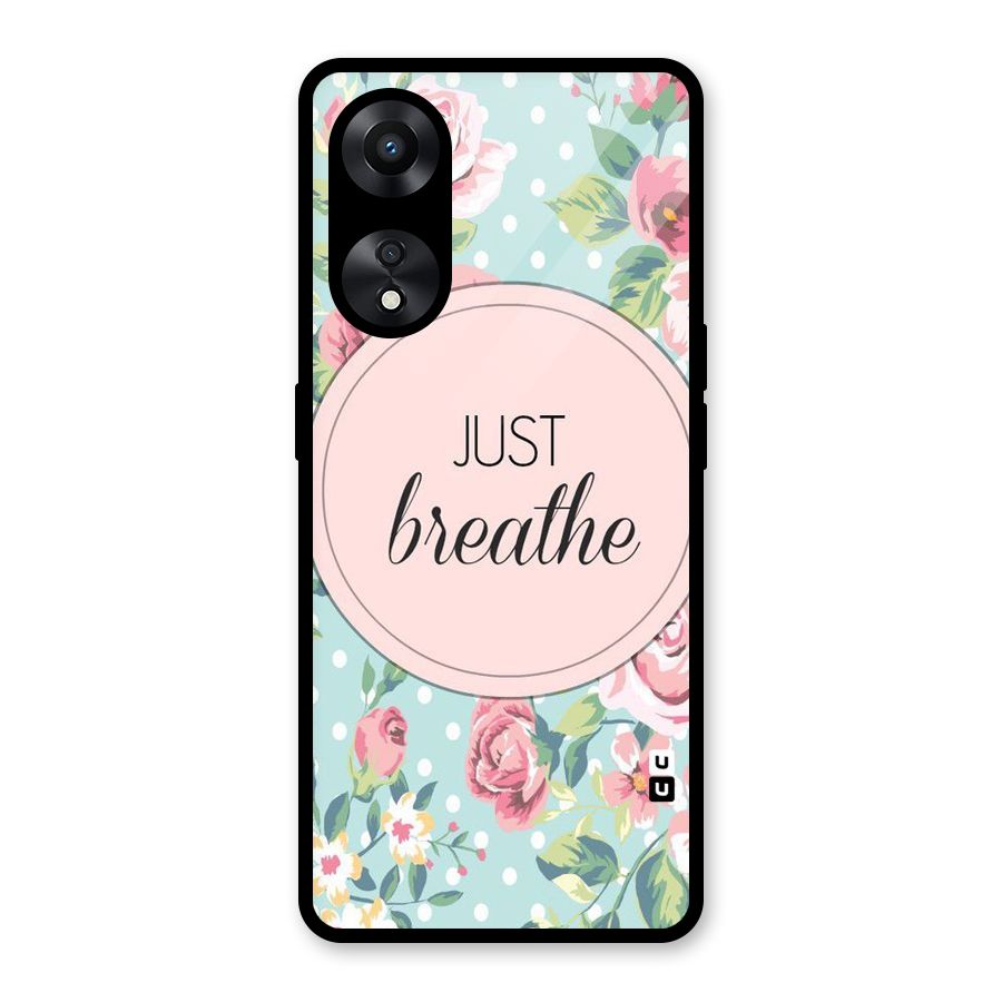 Floral Bloom Glass Back Case for Oppo A78