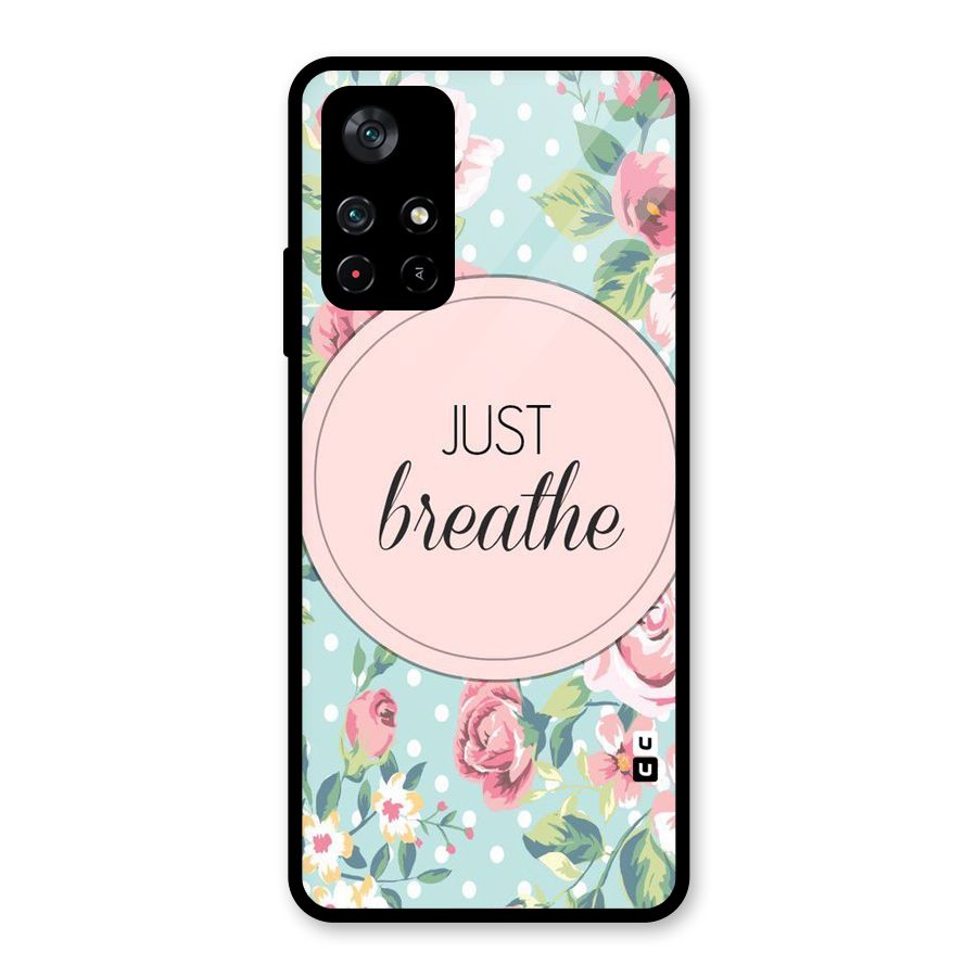 Floral Bloom Glass Back Case for Poco M4 Pro 5G