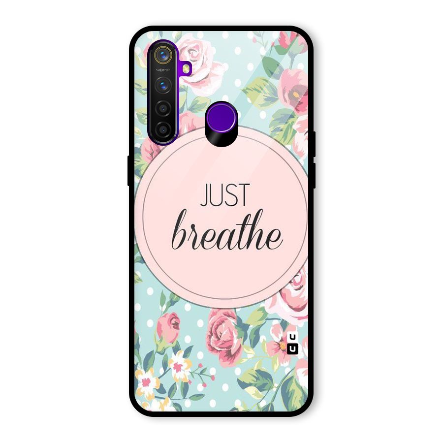 Floral Bloom Glass Back Case for Realme 5 Pro