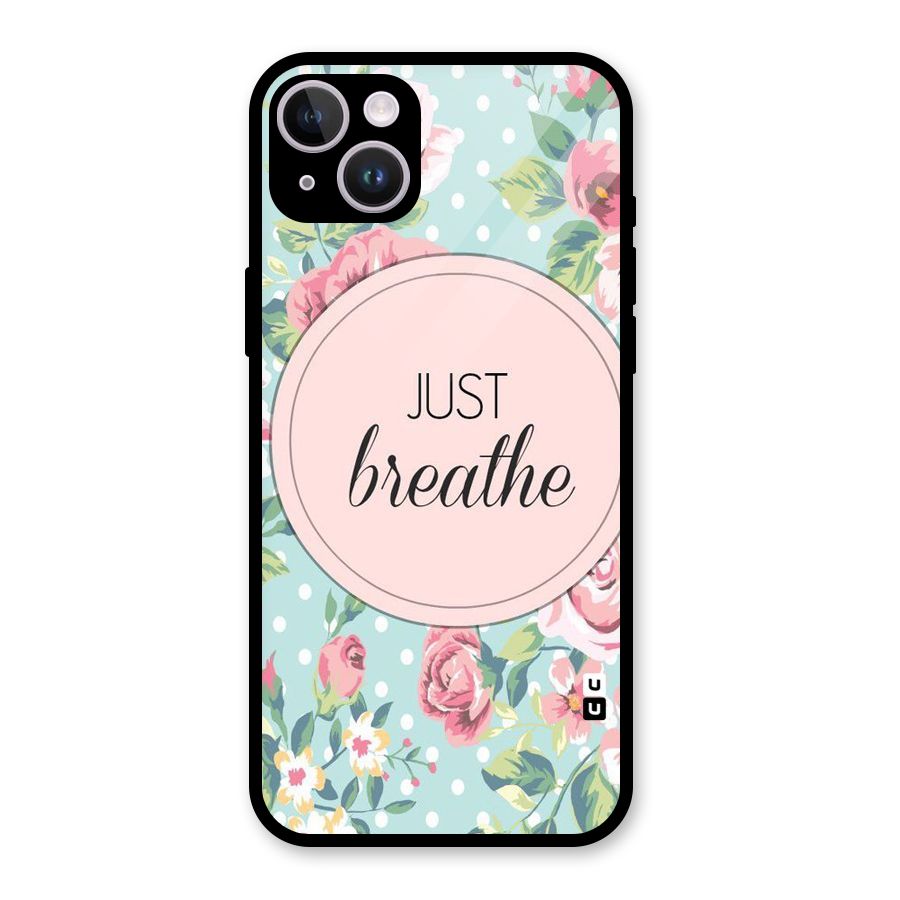 Floral Bloom Glass Back Case for iPhone 14 Plus