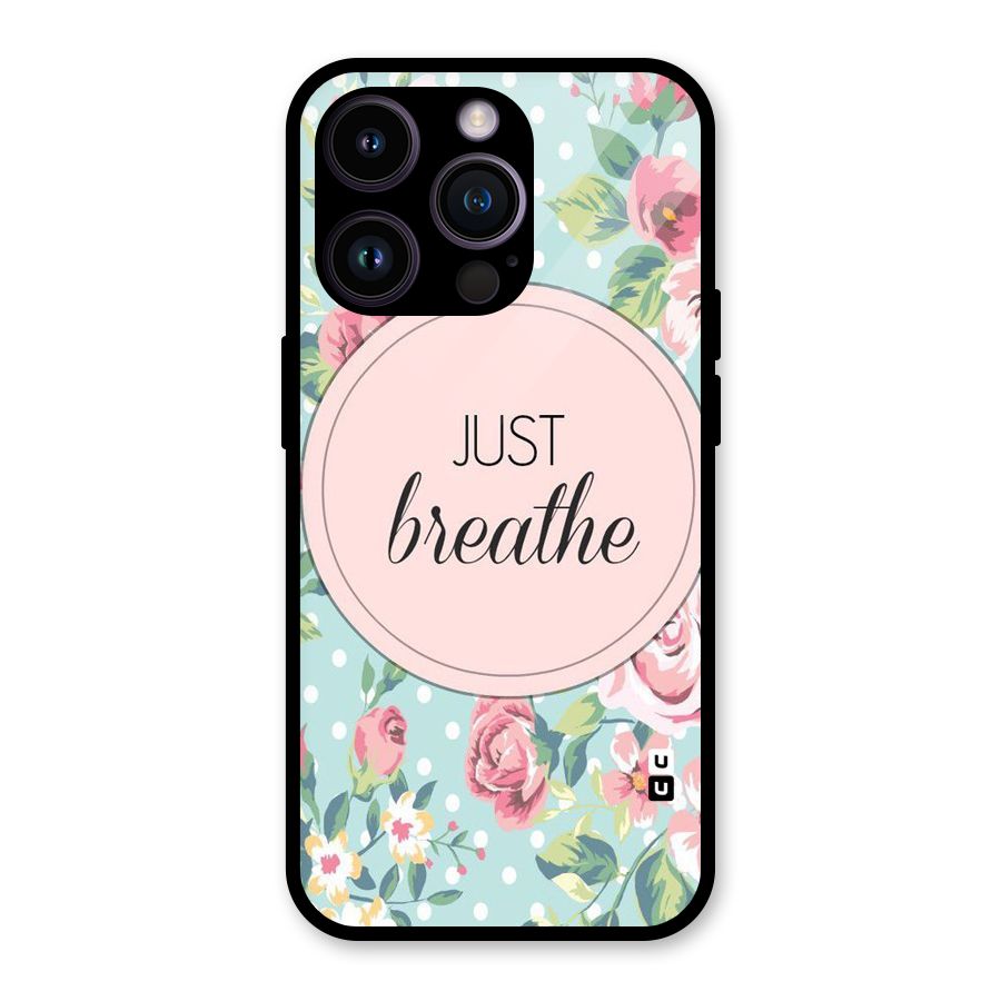 Floral Bloom Glass Back Case for iPhone 14 Pro