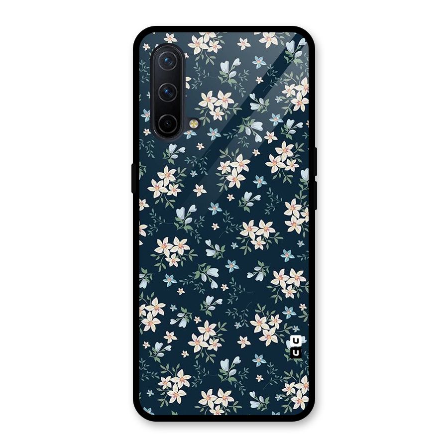 Floral Blue Bloom Glass Back Case for OnePlus Nord CE 5G
