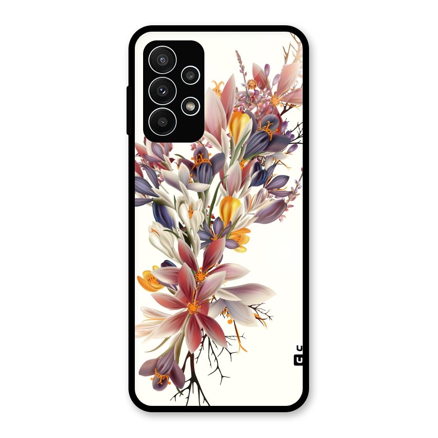 Floral Bouquet Glass Back Case for Galaxy A23