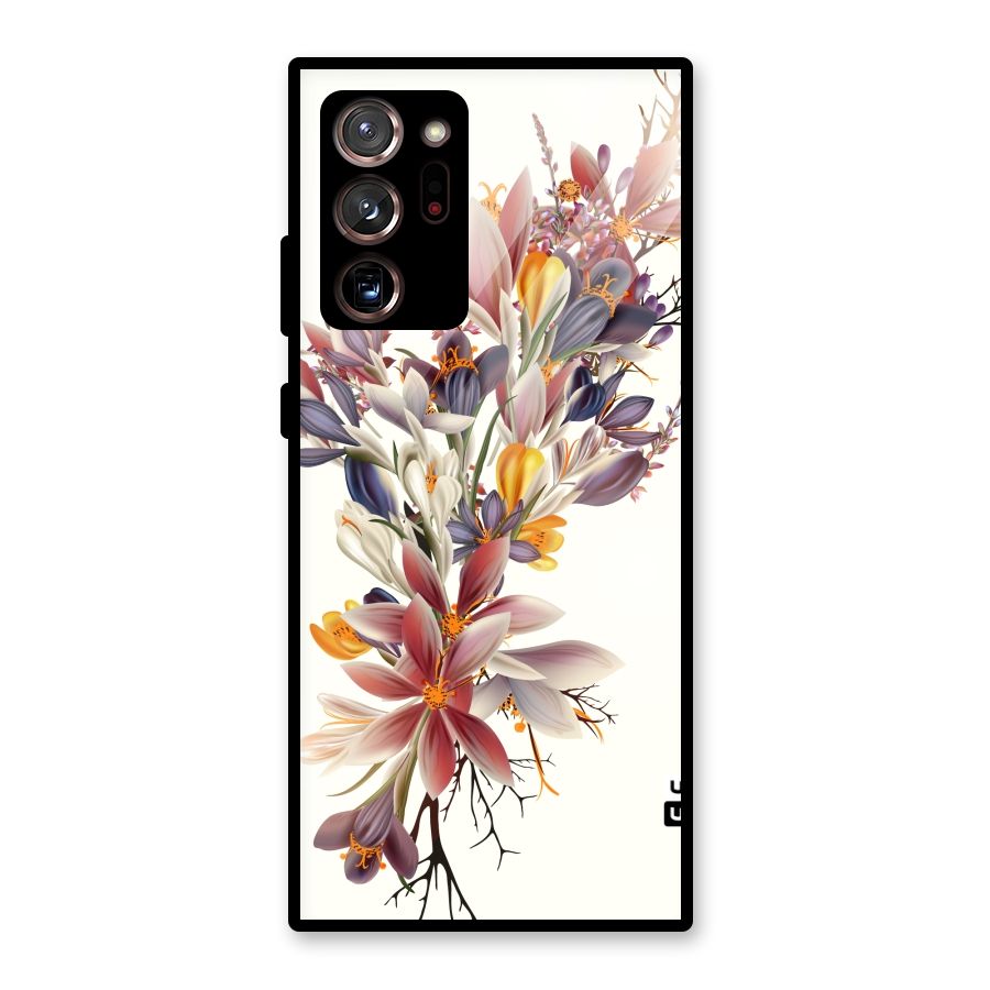 Floral Bouquet Glass Back Case for Galaxy Note 20 Ultra