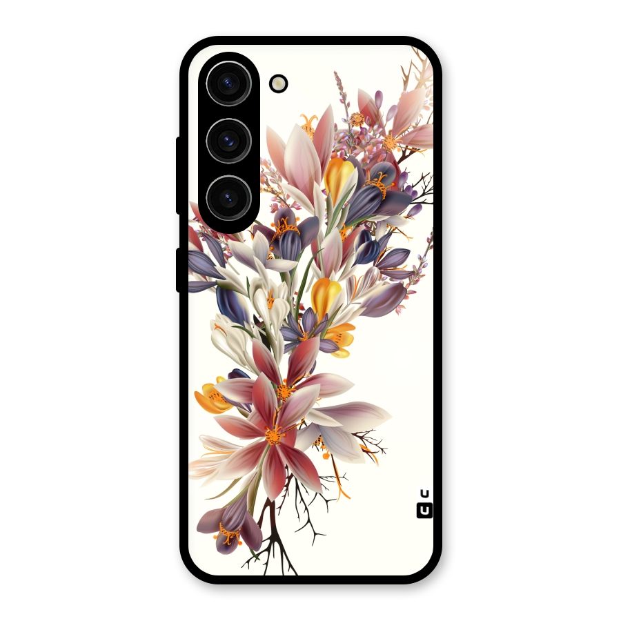 Floral Bouquet Glass Back Case for Galaxy S23