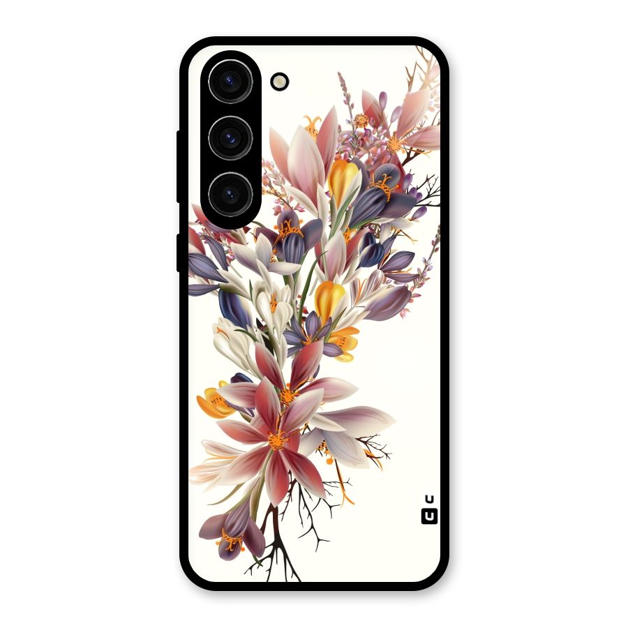 Floral Bouquet Glass Back Case for Galaxy S23 Plus