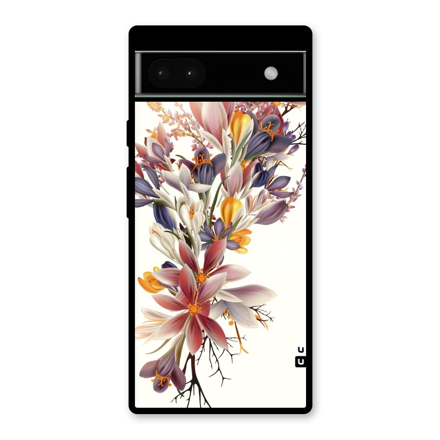 Floral Bouquet Glass Back Case for Google Pixel 6a