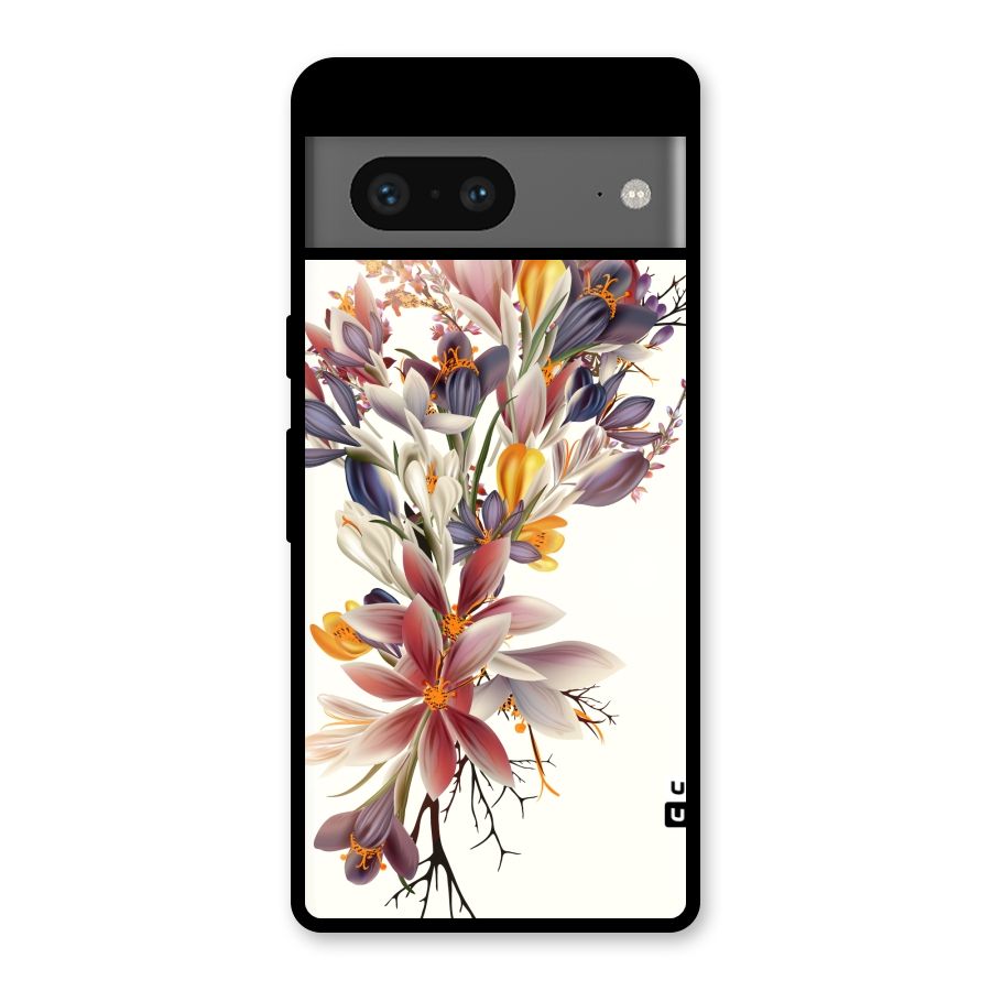 Floral Bouquet Glass Back Case for Google Pixel 7