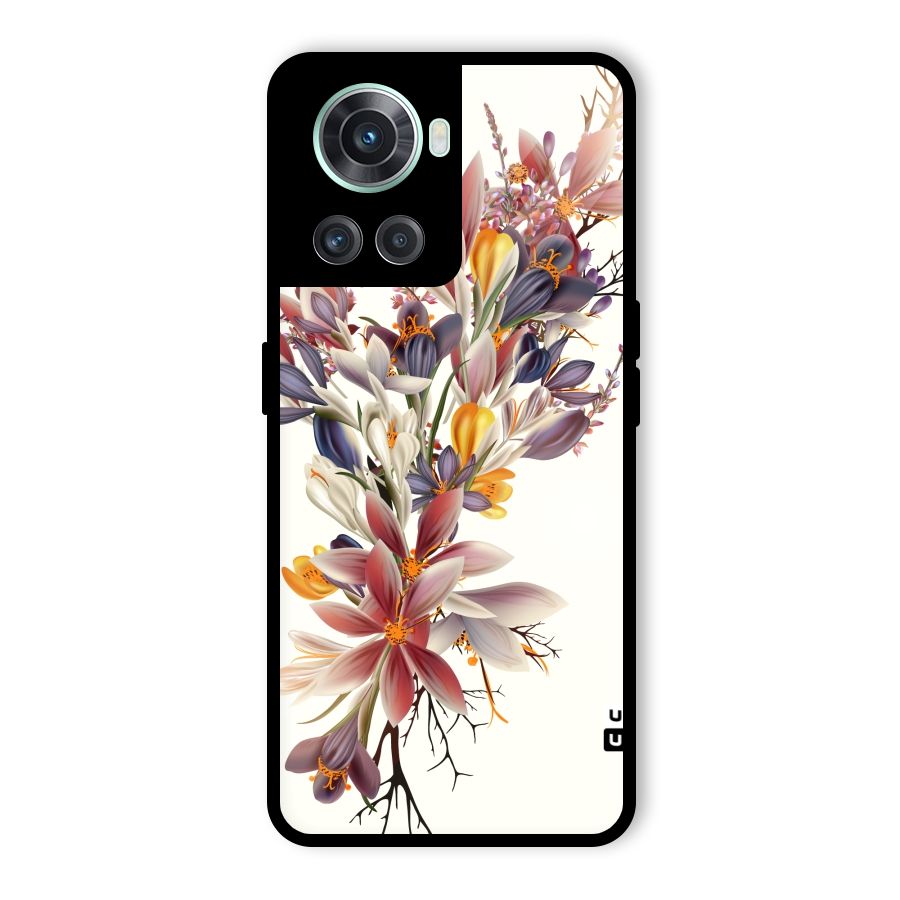 Floral Bouquet Glass Back Case for OnePlus 10R
