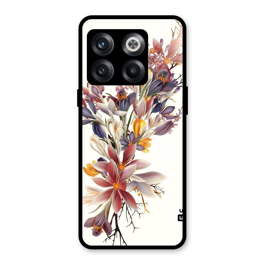 Floral Bouquet Glass Back Case for OnePlus 10T