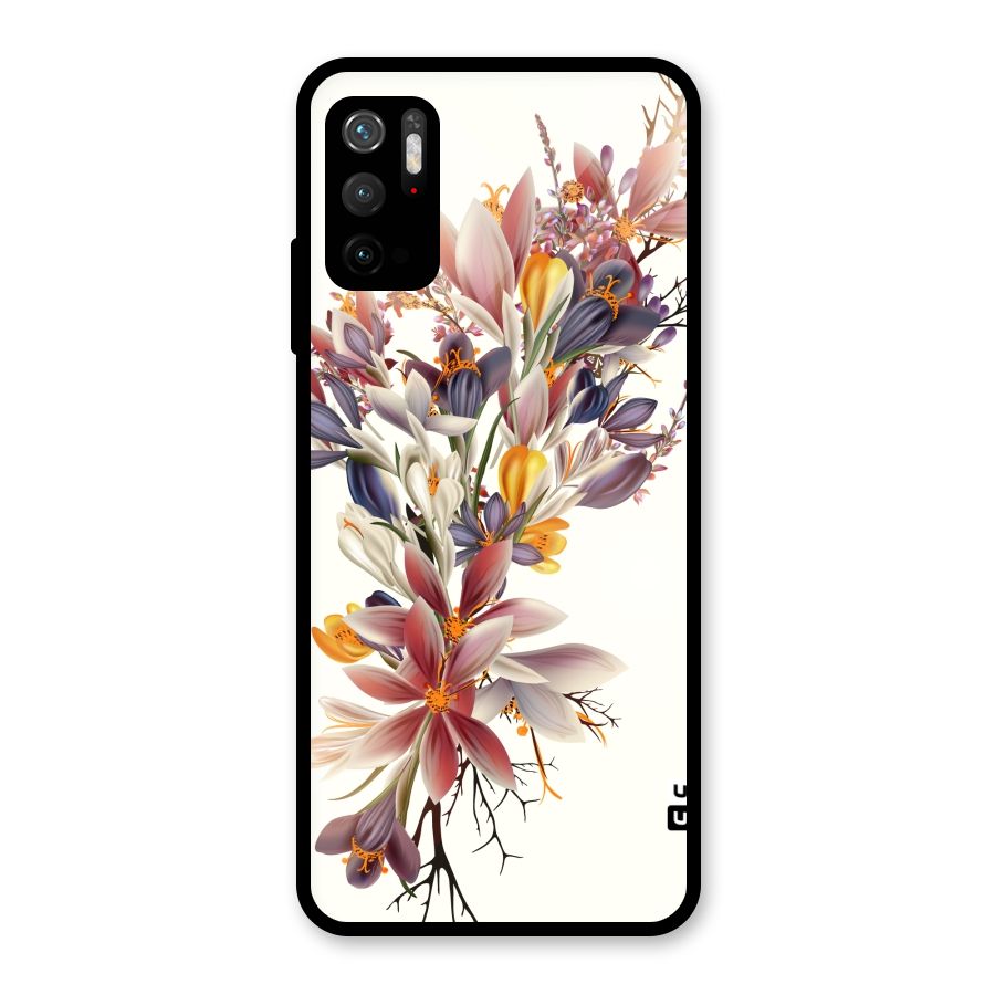 Floral Bouquet Glass Back Case for Poco M3 Pro 5G