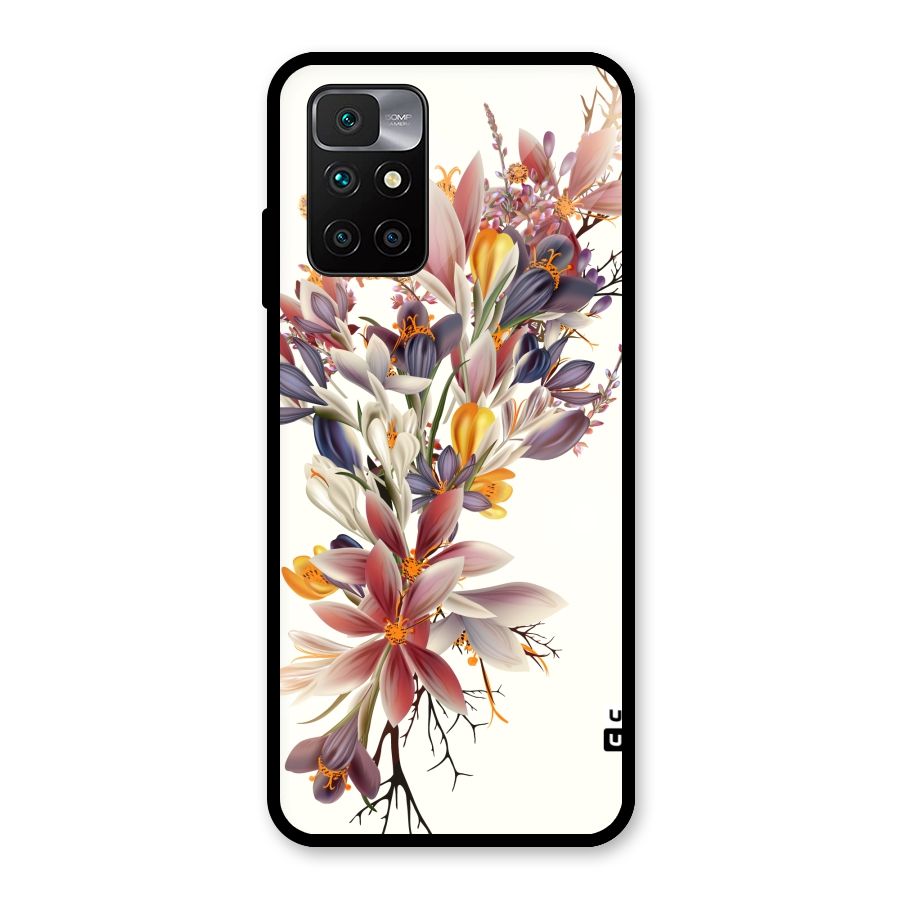 Floral Bouquet Glass Back Case for Redmi 10 Prime