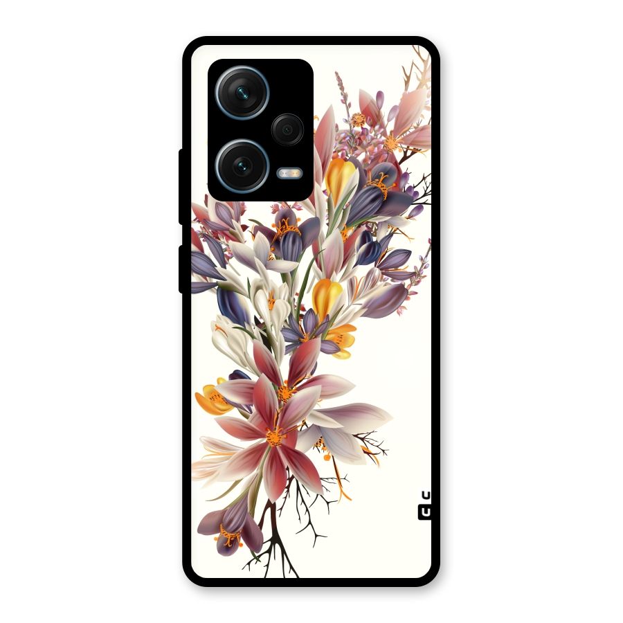 Floral Bouquet Glass Back Case for Redmi Note 12 Pro Plus 5G