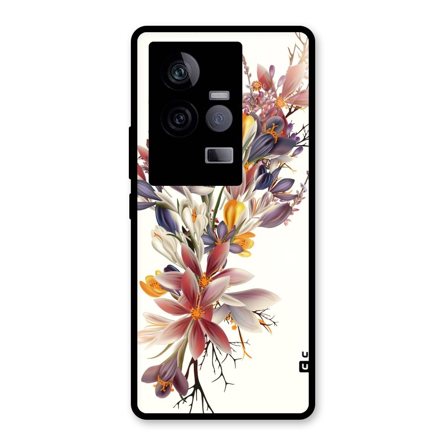 Floral Bouquet Glass Back Case for Vivo iQOO 11 5G