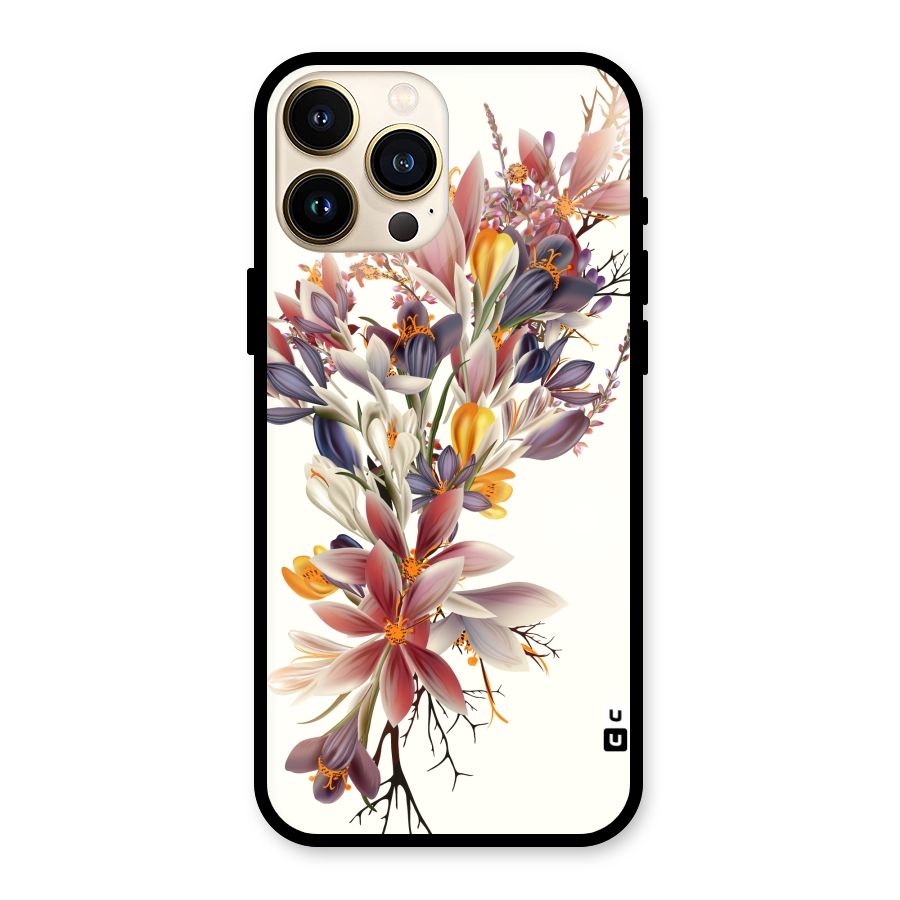 Floral Bouquet Glass Back Case for iPhone 13 Pro Max