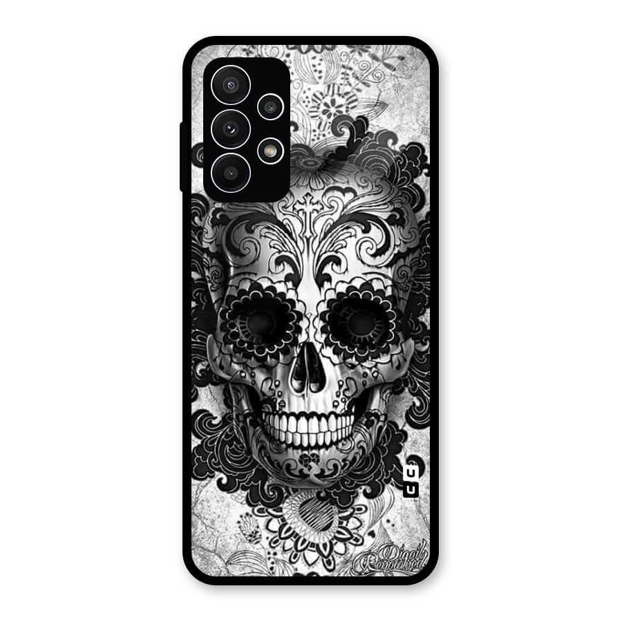 Floral Ghost Glass Back Case for Galaxy A23