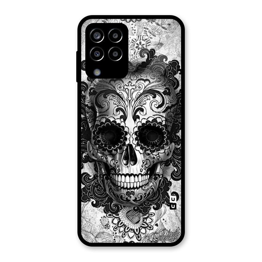 Floral Ghost Glass Back Case for Galaxy M33