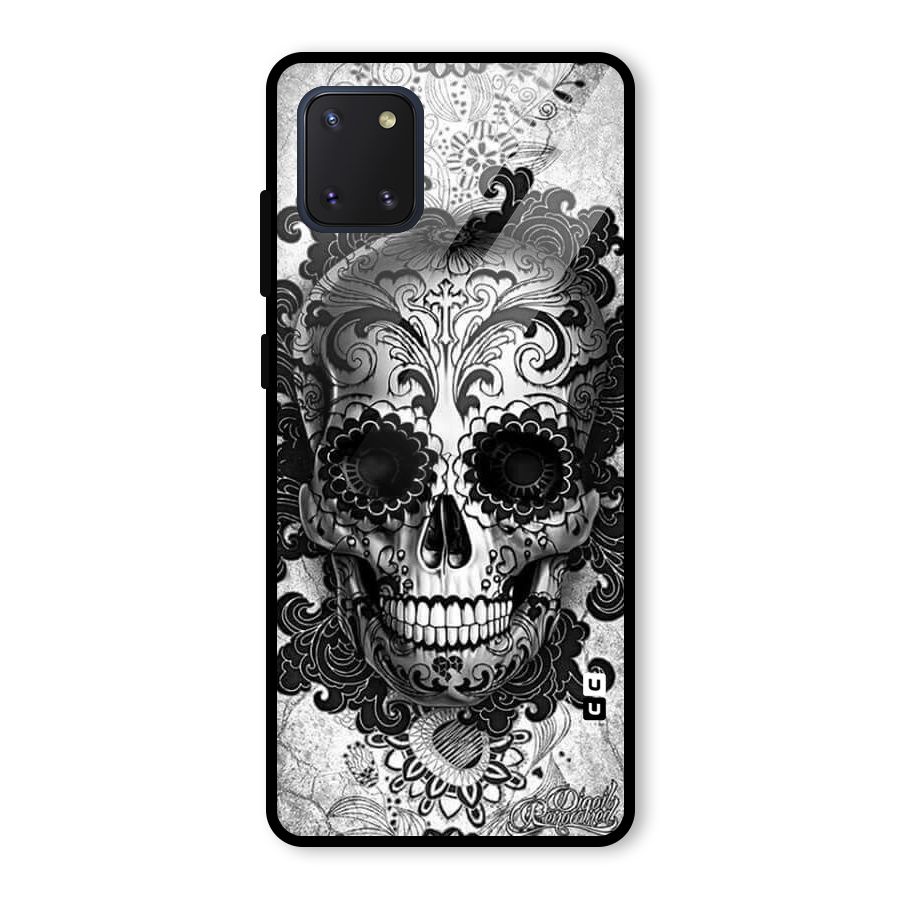 Floral Ghost Glass Back Case for Galaxy Note 10 Lite
