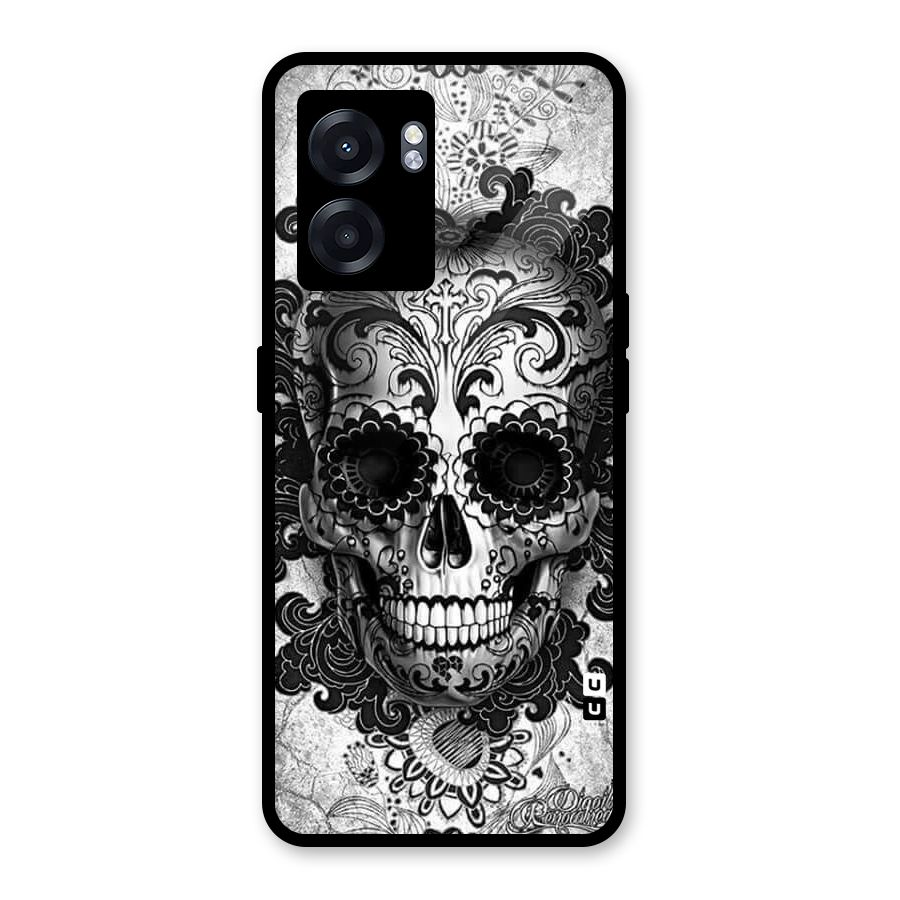 Floral Ghost Glass Back Case for Oppo K10 (5G)